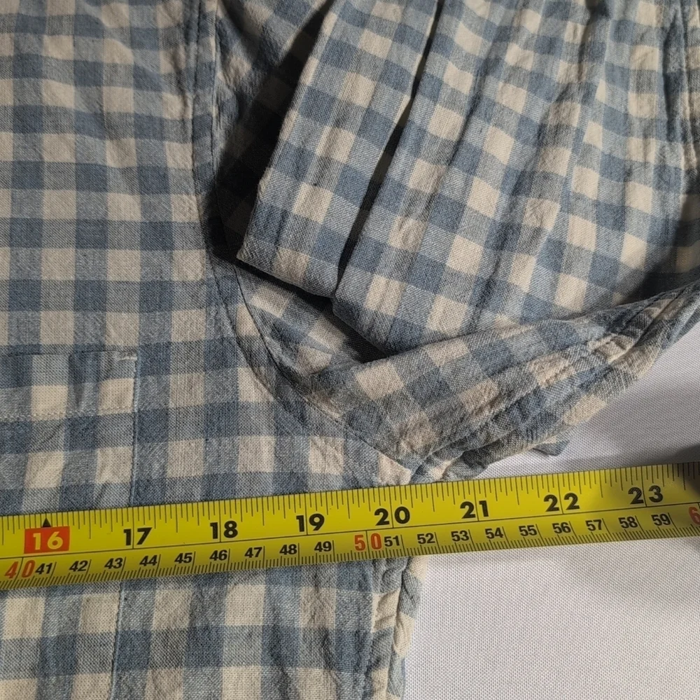 J. Crew Blue and Cream Checkered Men's Shirt